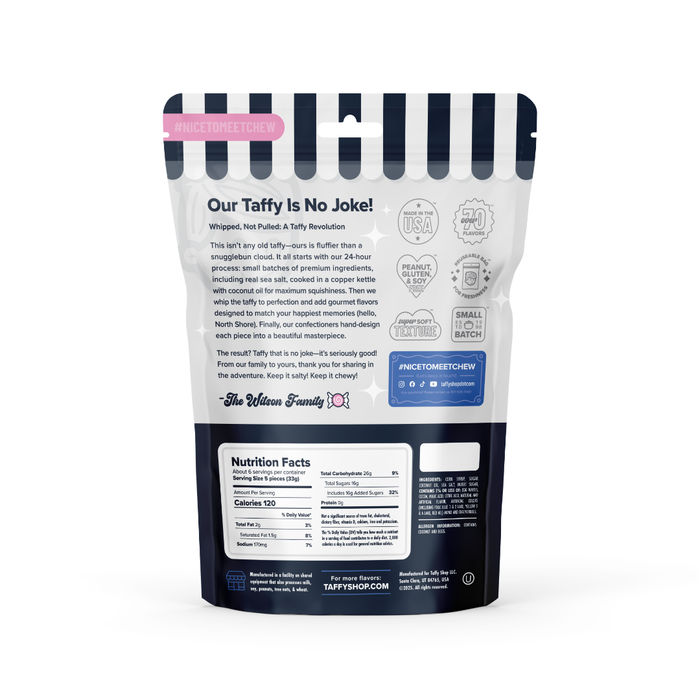 Taffy Shop - Funky Monkey Taffy™ (Banana+Coconut+Rum): Personal (7oz)