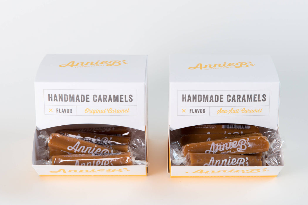Annie B's - 45pc.  Gravity Feed Caramel Dispenser: Sea Salt