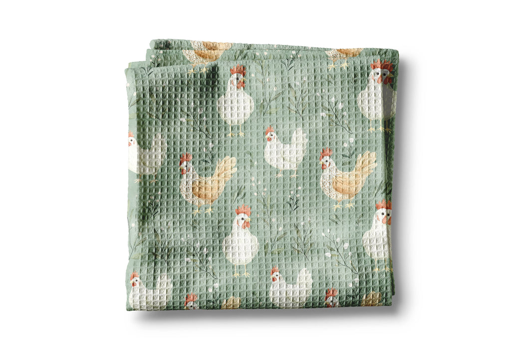 Canary Road - Chicken Collage Farmhouse Coop Homestead Kitchen Towel