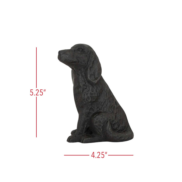 Foreside Home & Garden - Sitting Dog Decorative Accent Black Cast Iron