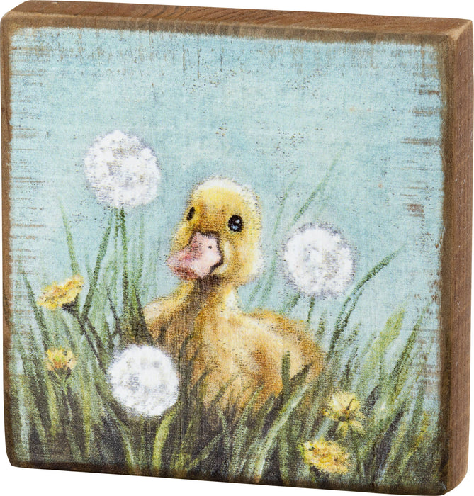 Primitives by Kathy - Duckling Block Sign