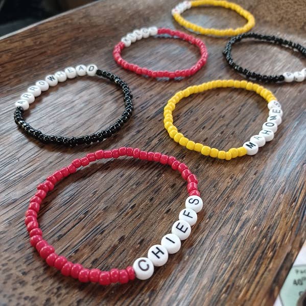 Paco Designs - CHIEFS TEAM SPIRIT Bracelets Red, Black or Yellow: Red