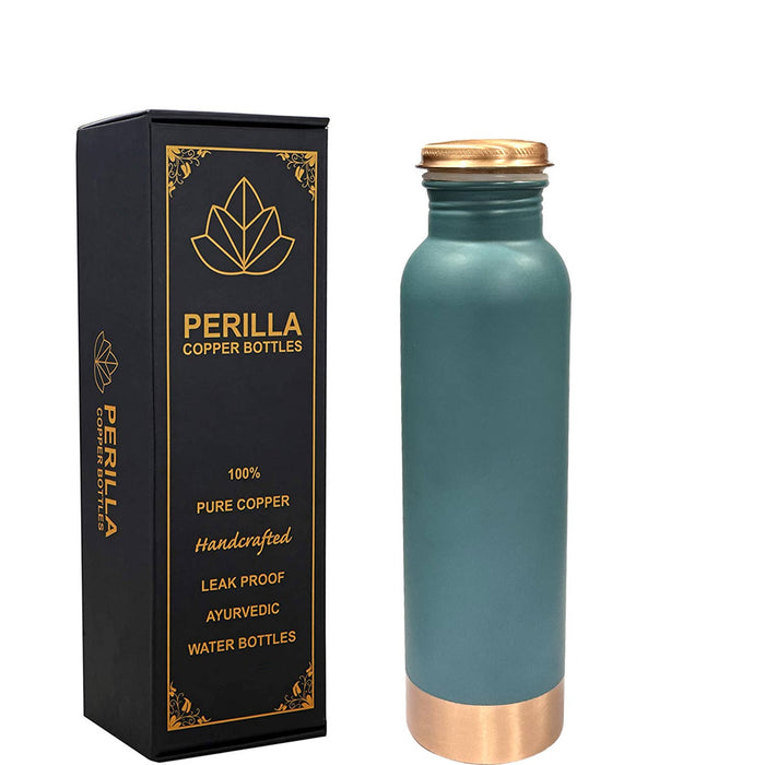 Perilla Home - Copper Water Bottle 20.29 Oz (Pie Green)