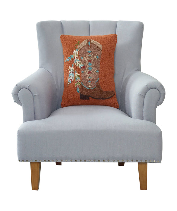 Peking Handicraft - Cowboy Boot Hook Pillow