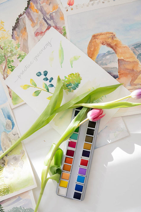 Bailey Rae Studio - National Parks Watercoloring Book-Outlines w/Video Tutorials