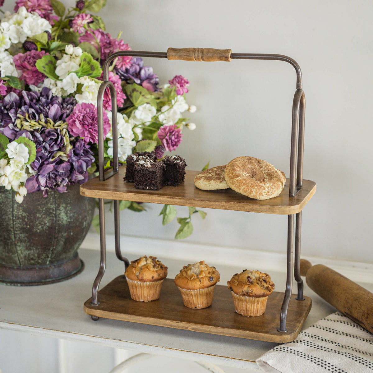 Ragon House - TWO TIER TABLETOP SHELF — Green Grass Mercantile