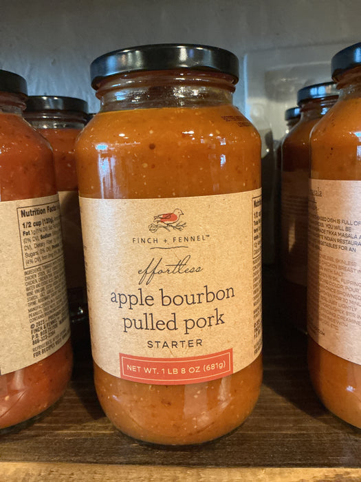 Effortless apple bourbon pulled pork starter