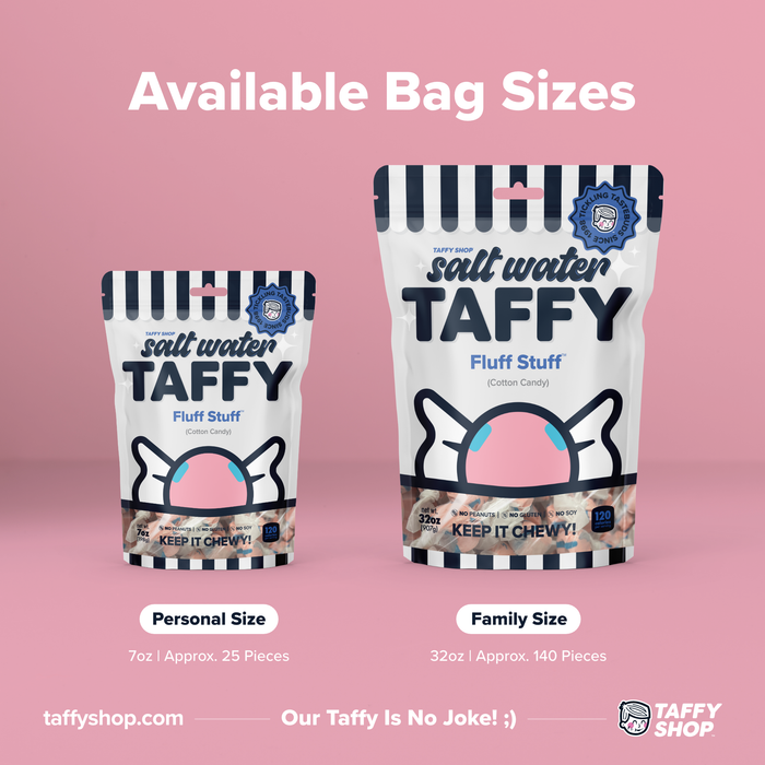 Taffy Shop - Fluff Stuff™ Taffy (Cotton Candy): Personal (7oz)