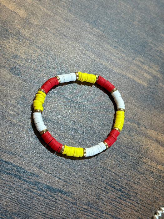 Paco Designs - KC Chiefs Heishi Home Game Bracelet