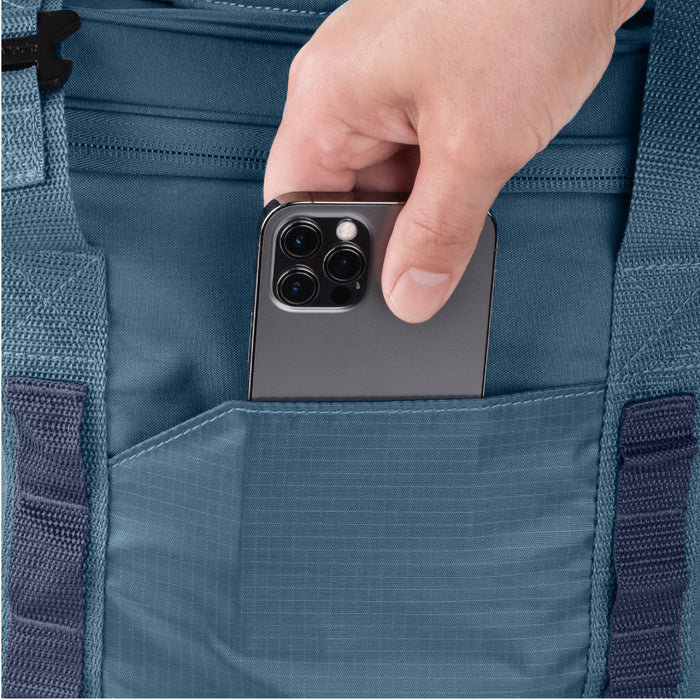 CleverMade - Pacifica Collapsible Cooler: Charcoal/Cognac / 30 Can