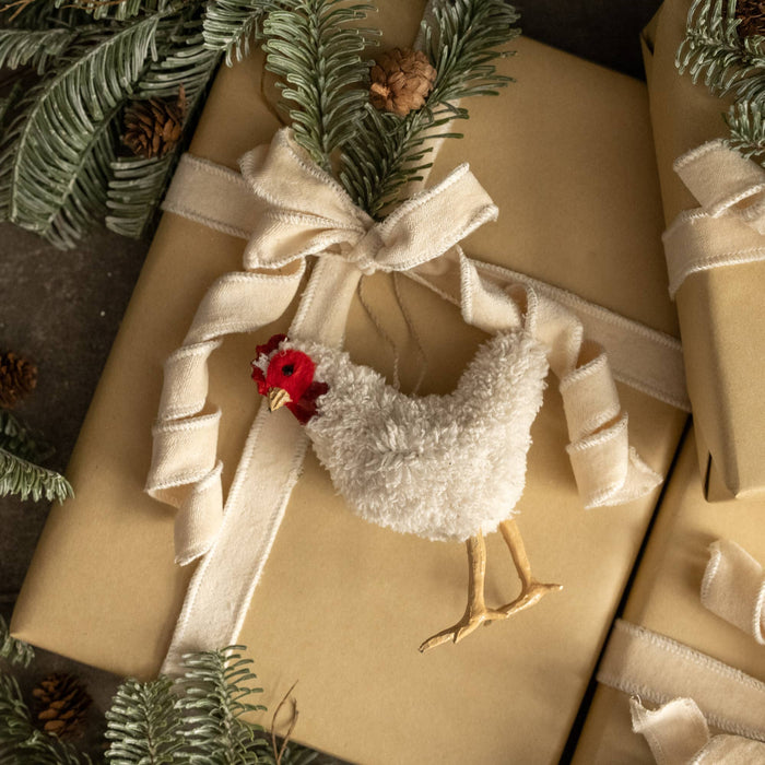 Ragon House - WHITE CHICKEN ORNAMENT