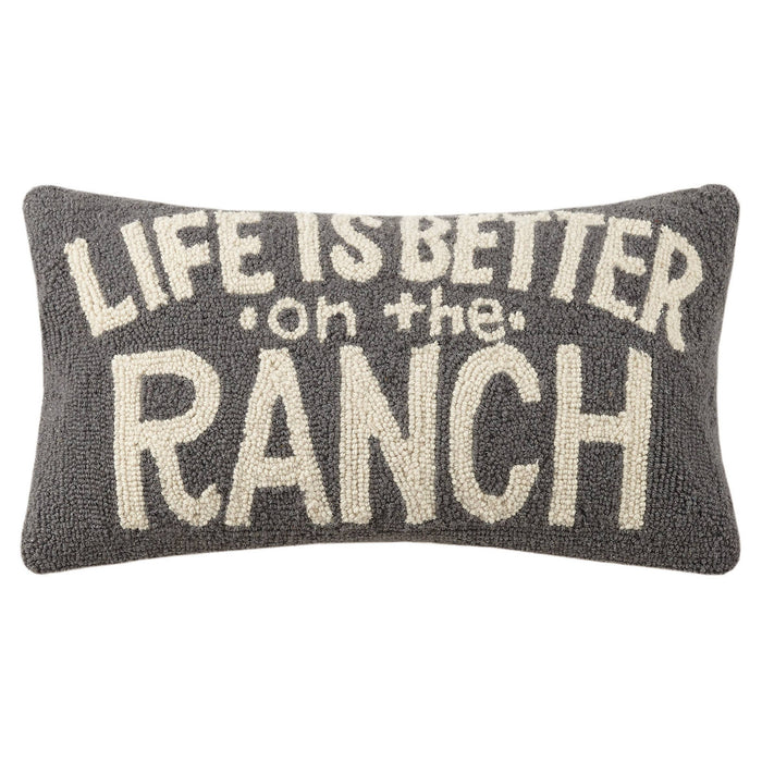 Peking Handicraft - Life Is Better On The Ranch Hook Pillow