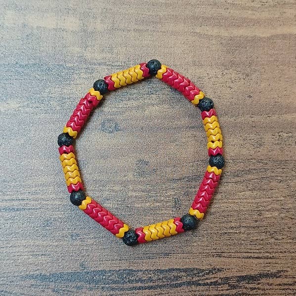 Paco Designs -  KC Chiefs Zig Zag Bracelet