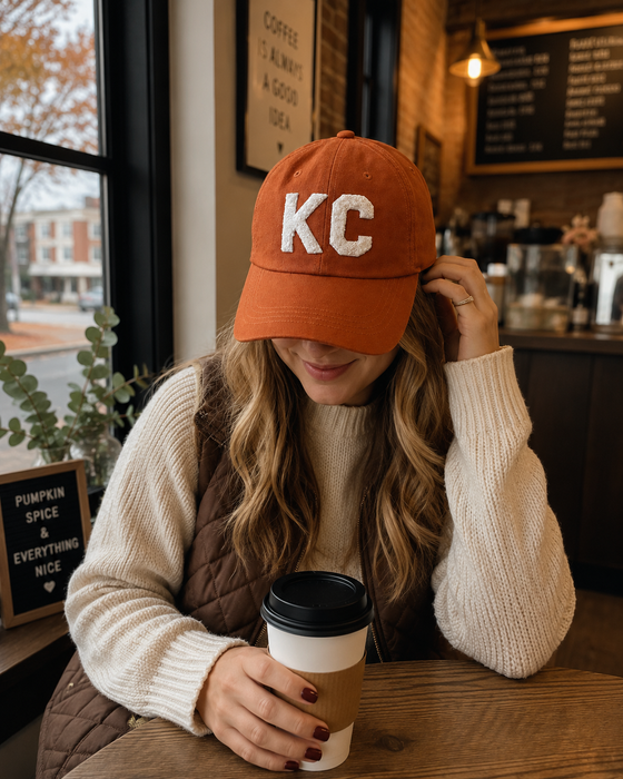 Thread Friday - Kansas City KC Fall Chenille Dad Hat - Various Colors: Coyote Brown