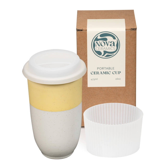 Nova Ceramics Travel Mugs - Lemon Cup 16oz