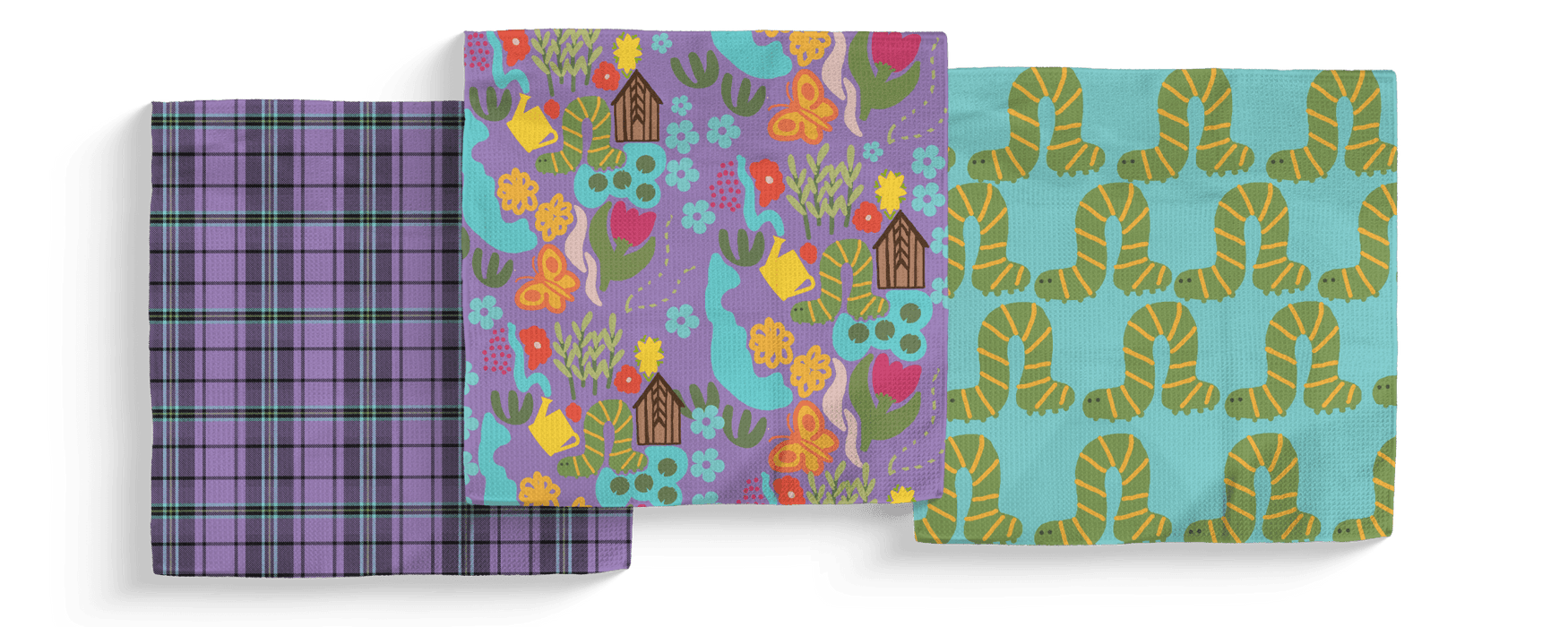 Absorb-Lumen - Powell Garden Double-Sided Dish Cloth Sets