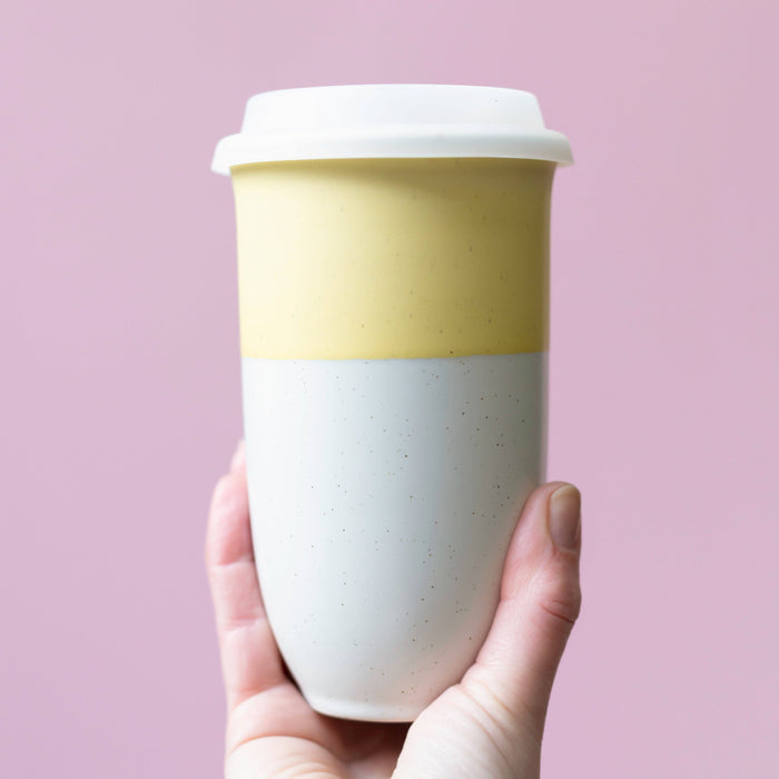 Nova Ceramics Travel Mugs - Lemon Cup 16oz