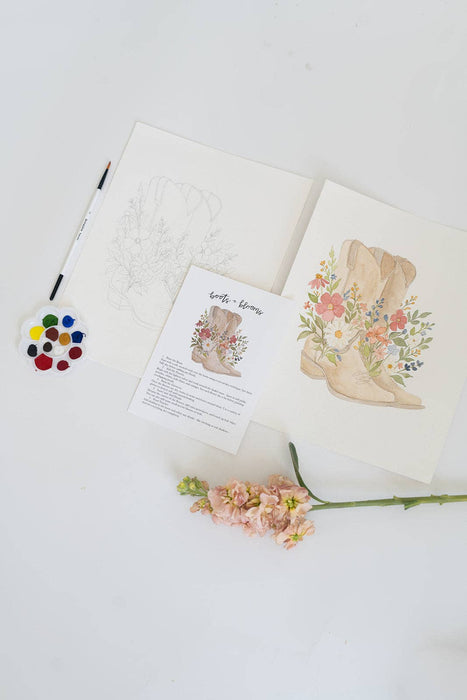 Bailey Rae Studio - Boots & blooms - watercolor kit