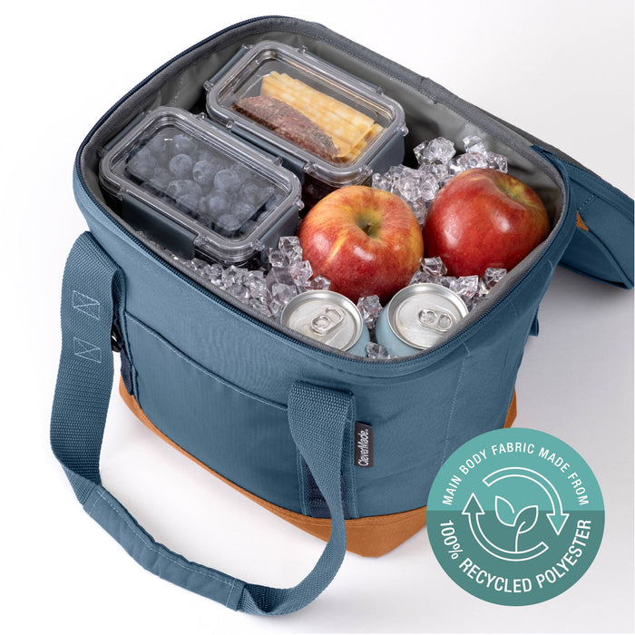 CleverMade - Pacifica Collapsible Cooler: Charcoal/Cognac / 50 Can