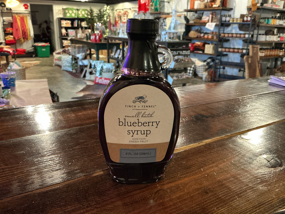 Finch and Fennel 8 oz small batch blueberry syrup