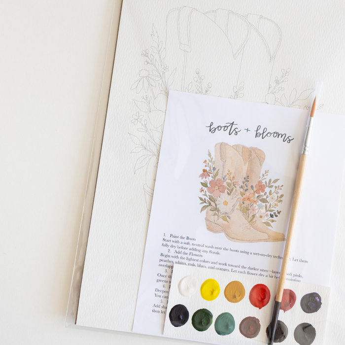 Bailey Rae Studio - Boots & blooms - watercolor kit