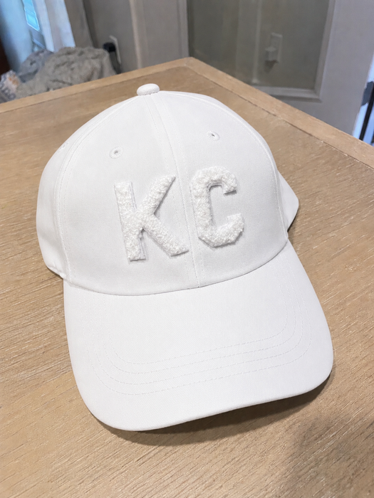 Thread Friday - Kansas City KC Dad Hat – White Chenille: Turquoise