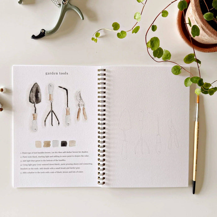 emily lex studio - Garden watercolor workbook