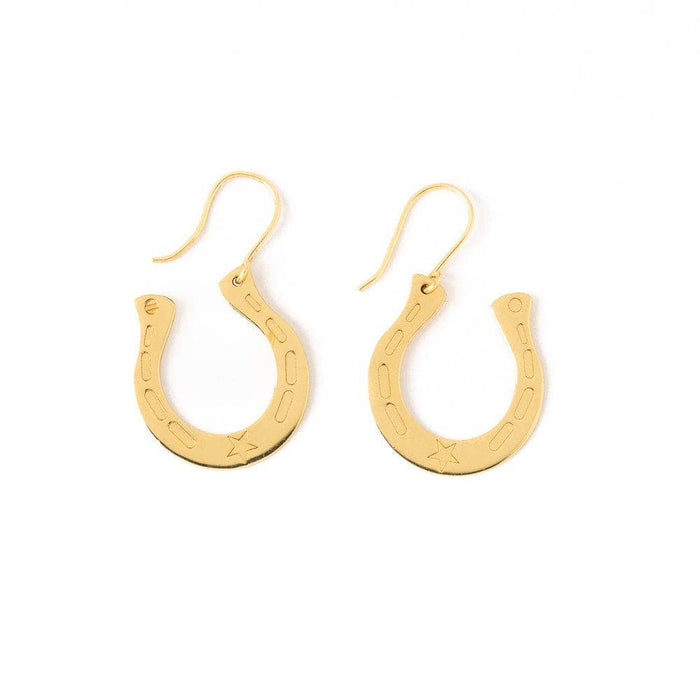 INK + ALLOY - Madison Horseshoe Dangle Earrings Brass Wholesale