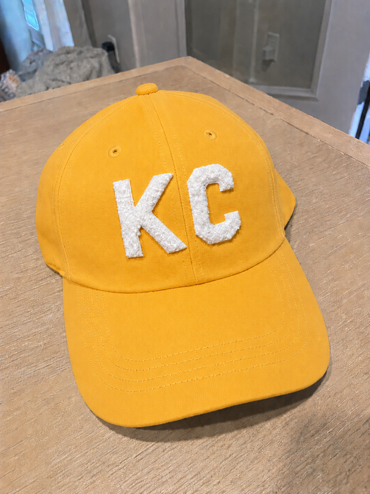 Thread Friday - Kansas City KC Dad Hat – White Chenille: Turquoise