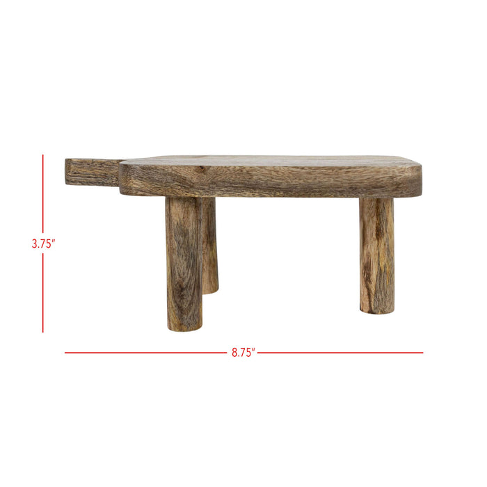 Foreside Home & Garden - Hazel 3 Leg Mango Wood Farmhouse Riser