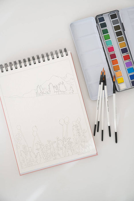 Bailey Rae Studio - National Parks Watercoloring Book-Outlines w/Video Tutorials