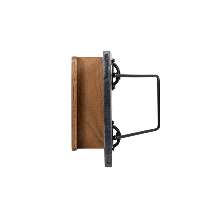 Foreside Home & Garden - Louisa Cookbook Holder Acacia Wood Marble & Metal