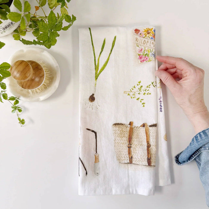 emily lex studio - Garden cotton flour sack tea towel