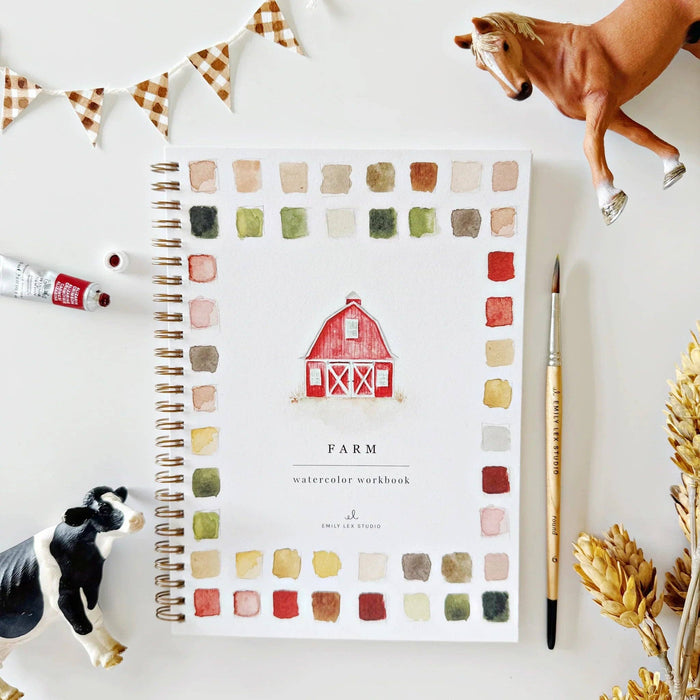 emily lex studio - Farm watercolor workbook