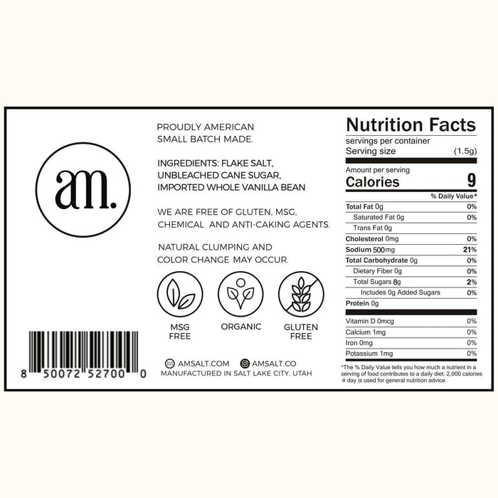 a m. SALT - Vanilla Baking SALT 10.5 OZ