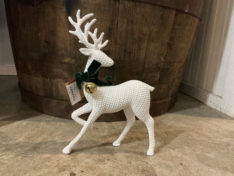 Mudpie Large Resin White Deer