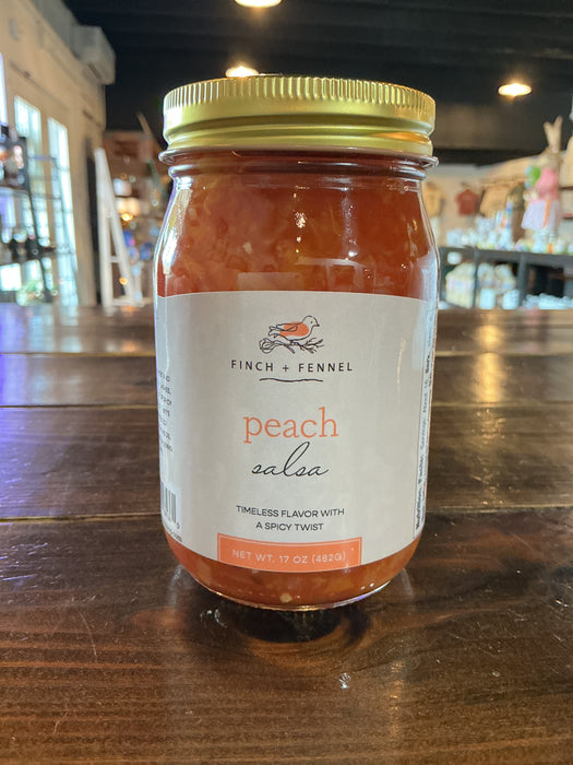 Finch + fennel peach salsa