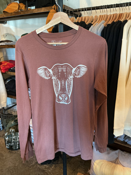 GGCC long sleeve tee big cow logo