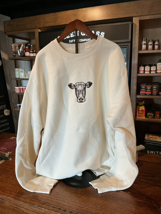 GGCC Unisex Premium Crewneck Embroidery “Cream”
