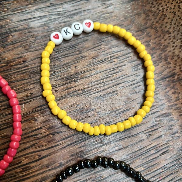 Paco Designs - CHIEFS TEAM SPIRIT Bracelets Red, Black or Yellow: Red
