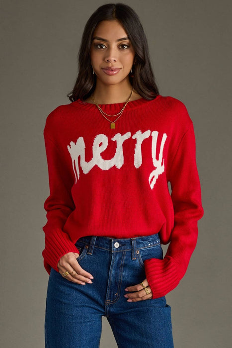 Panache Apparel Co. - Red & White Merry Sweater