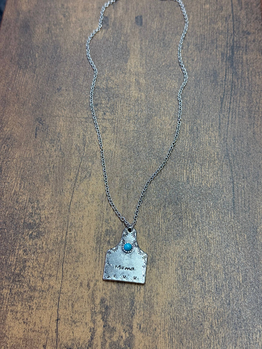 Paco Designs - Small Silver "Mama" Pendant Necklace