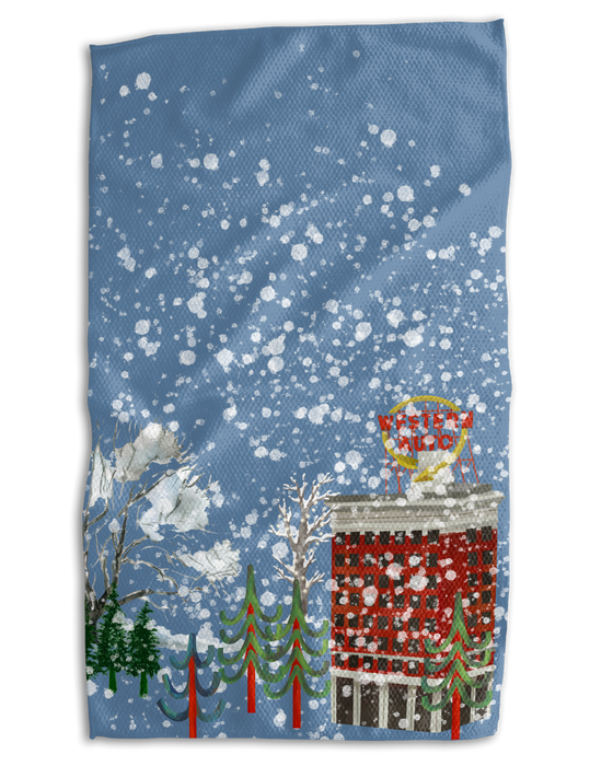 Absorb-Lumen - Picture Perfect KC Christmas 18x30 Work-harder Double-Sided Towel