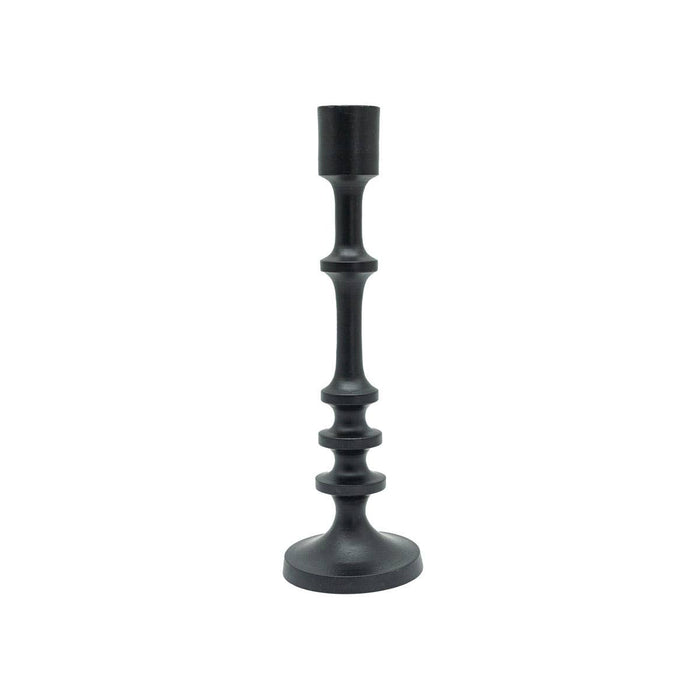 Foreside Home & Garden - Alexander Cast Iron Taper Candle Holder Black
