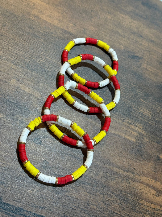 Paco Designs - KC Chiefs Heishi Home Game Bracelet
