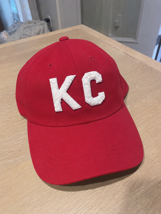 Thread Friday - Kansas City KC Dad Hat – White Chenille: Turquoise