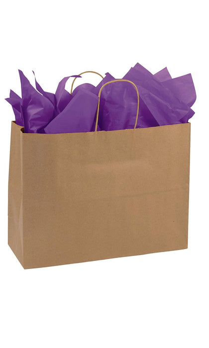 Store Supply Warehouse - Kraft Paper Shopping Bags: Natural / Case of 100 / Medium