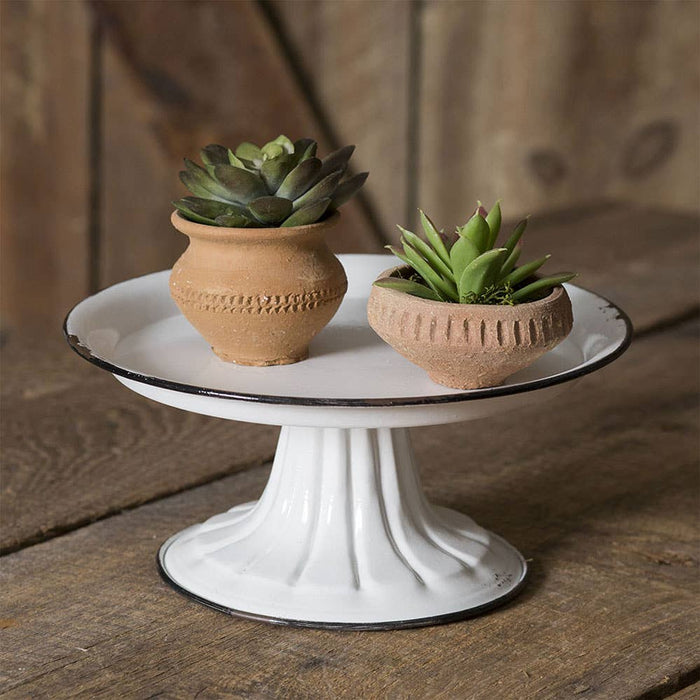 CTW Home Collection - Small Round Pedestal Stand with Black Trim