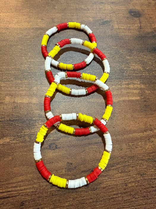 Paco Designs - KC Chiefs Heishi Home Game Bracelet