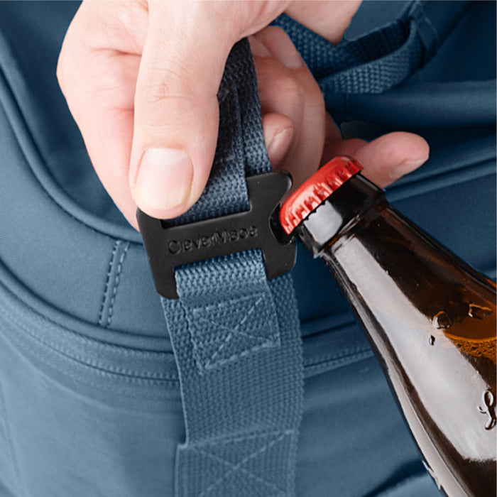 CleverMade - Pacifica Collapsible Cooler: Charcoal/Cognac / 50 Can